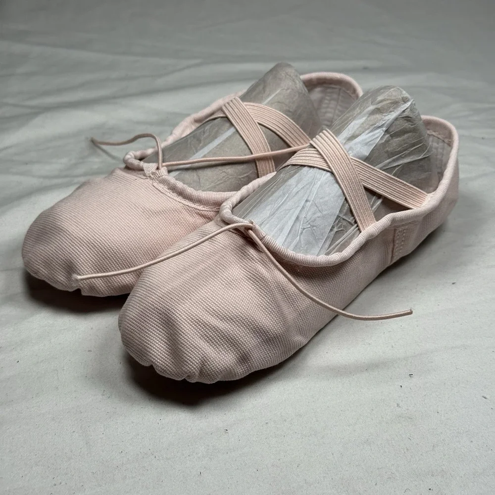 Stelle Ballet Shoes Kids US 12 Pink Canvas Dance Slippers Split Sole